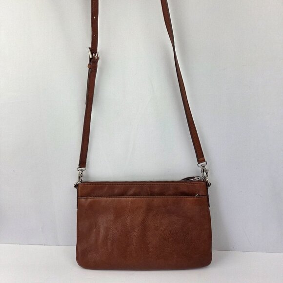 Fossil Sydney Brown Leather Crossbody Bag - Picture 5 of 16
